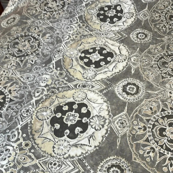 Pottery Barn Jacquelyn medallion organic sateen full queen  duvet cover - Picture 5 of 12